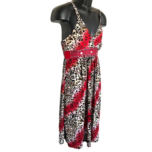 Womens v--neck Magic  Multicolor  Maxi Dress Sz M - Picture 4 of 12